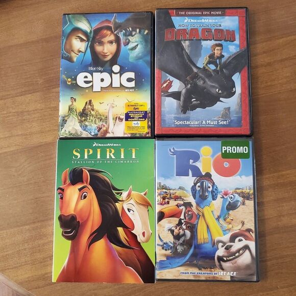 Lot Of 4 Kids Movies Dvds - Picture 1 of 5